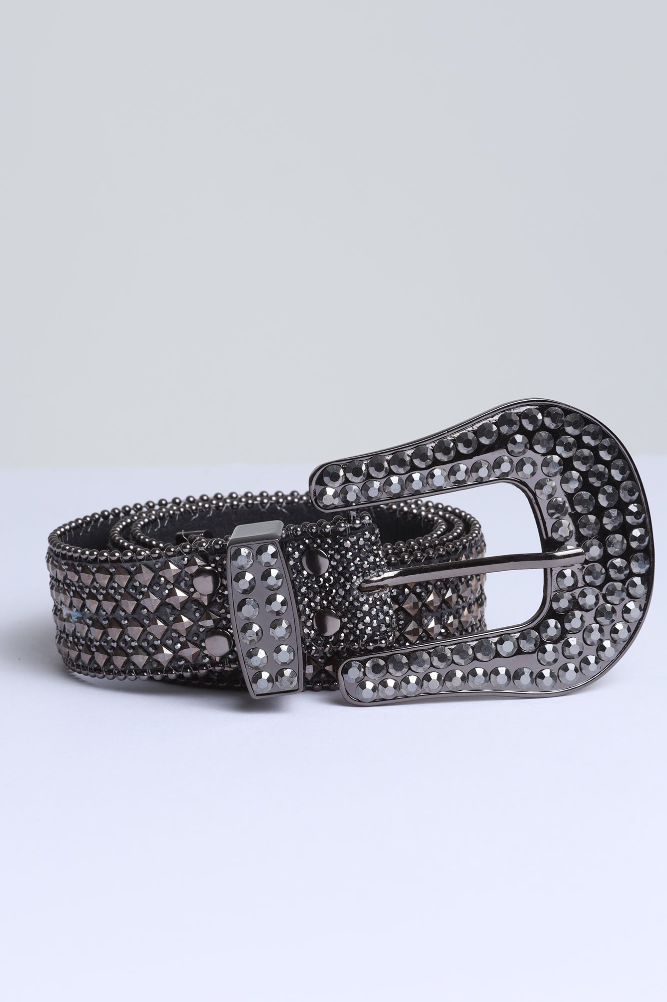 She Sparkles Western Rhinestone Belt - Black