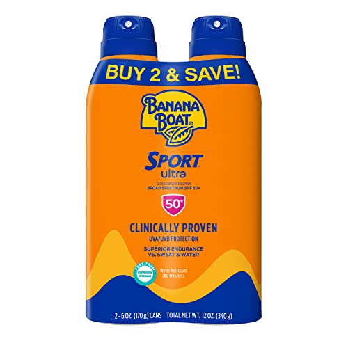 Banana Boat Sport Ultra SPF 50 Sunscreen Spray 6oz- 2 Pack