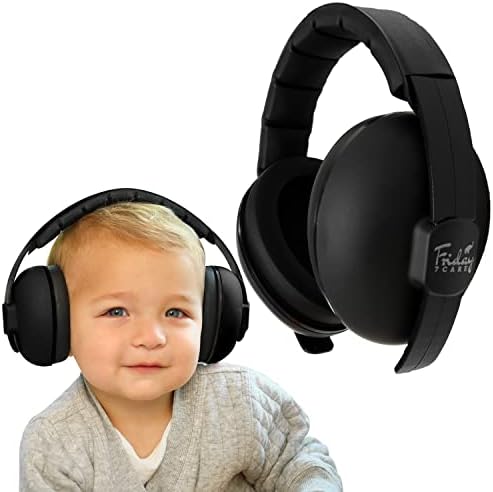 Friday 7Care Baby Headphones - Baby Ear Protection | Baby Noise Cancelling Headphones for Ages 0-24 Months, Black