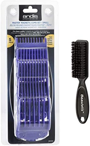 Andis Master Dual Magnet 5-Comb Set with a BeauWis Blade Brush