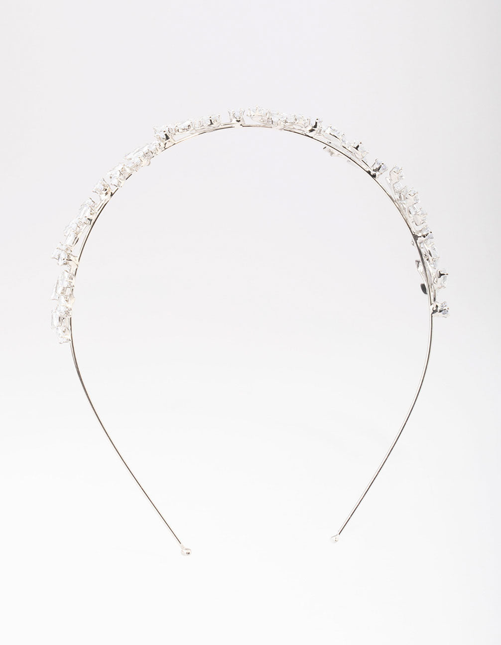 Silver Marquise Round Leaf Headband