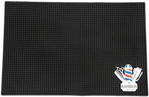 Barber Mats for Salon, Hairdressing Station mat for Clippers, Hairdressing Countertop Anti-Skid Silicone Mat Dressing Table Tool Pad, Heavy Duty Non-Slip Bar Service Mat
