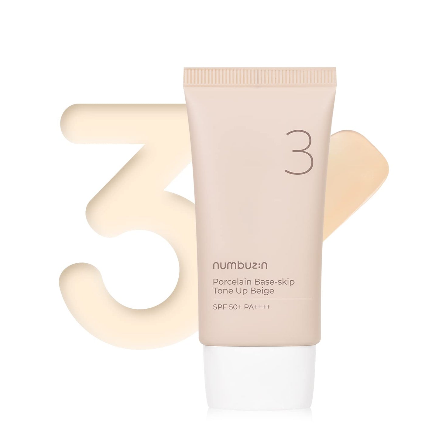 NUMBUZIN Porcelain Base-skip Tone Up Beige SPF 50+ PA++++