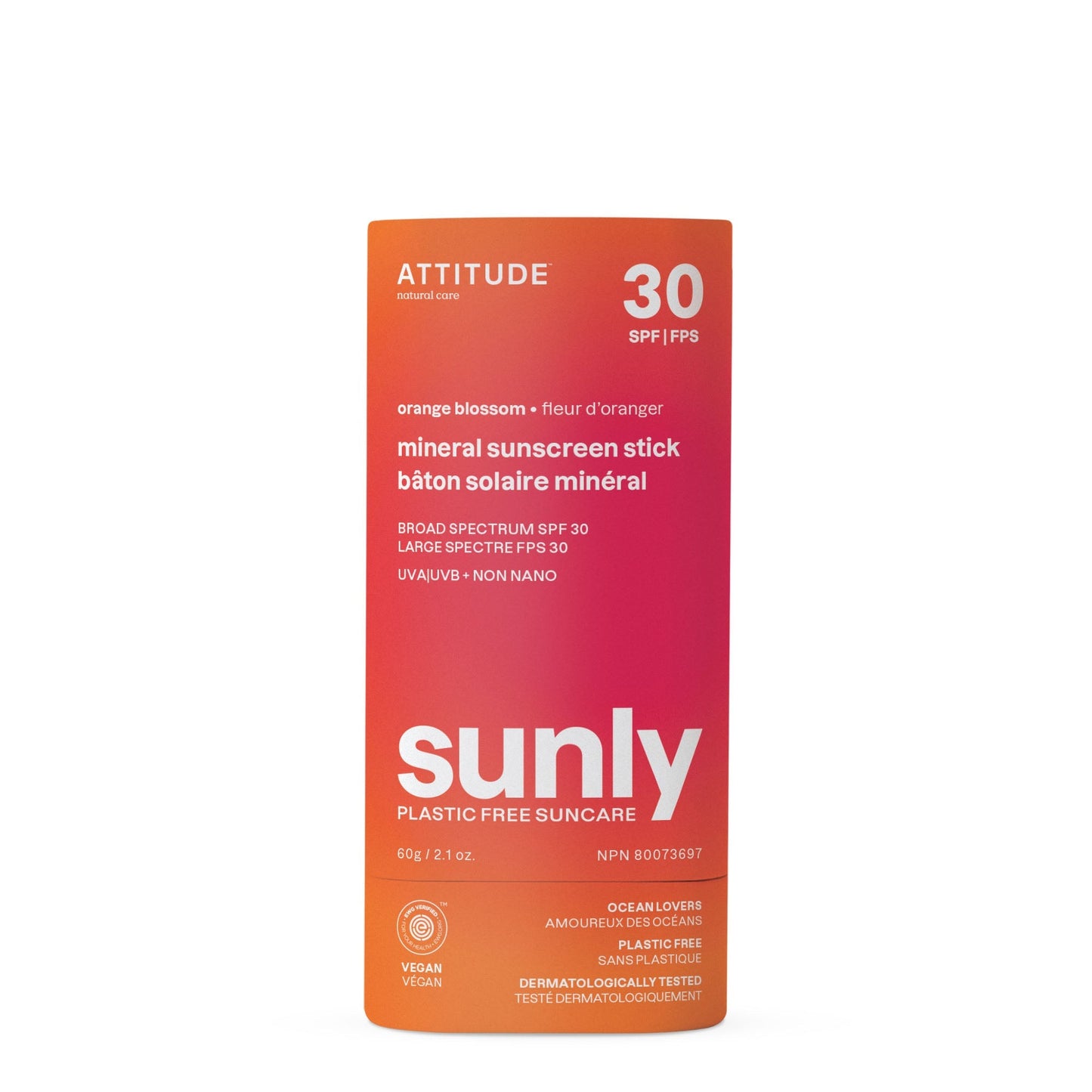 Plastic-free mineral sunscreen stick SPF 30 : Sunly