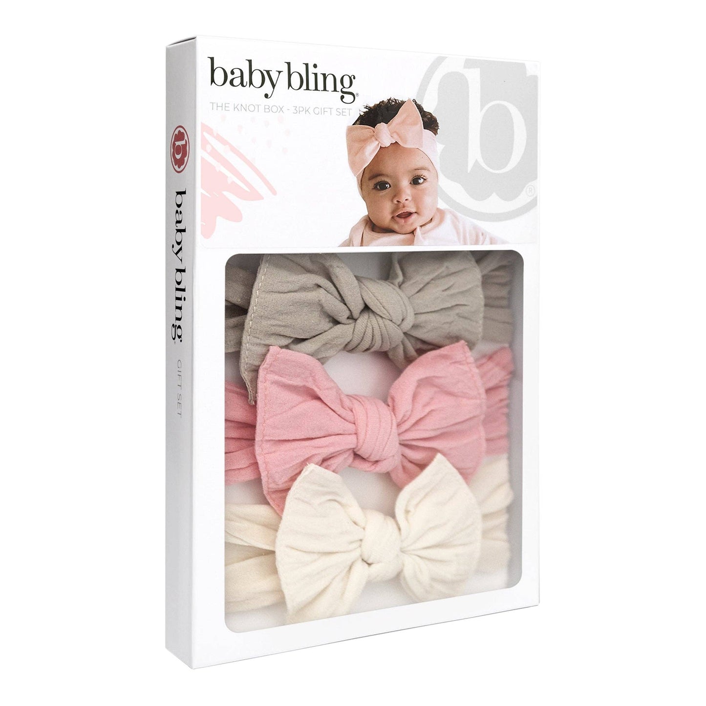 Baby Bling Knot Headband Set | Mushroom, Zinnia, Oatmeal