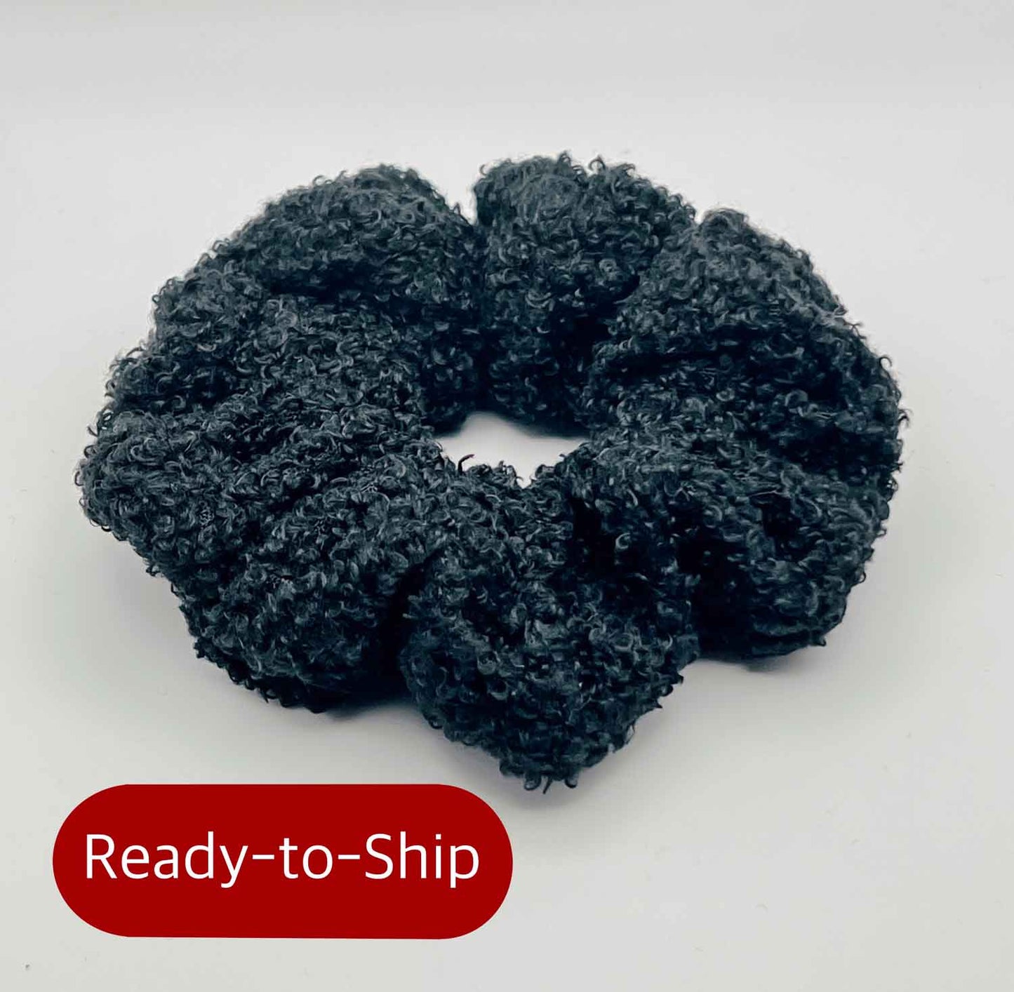 Black Teddy Bear Scrunchie