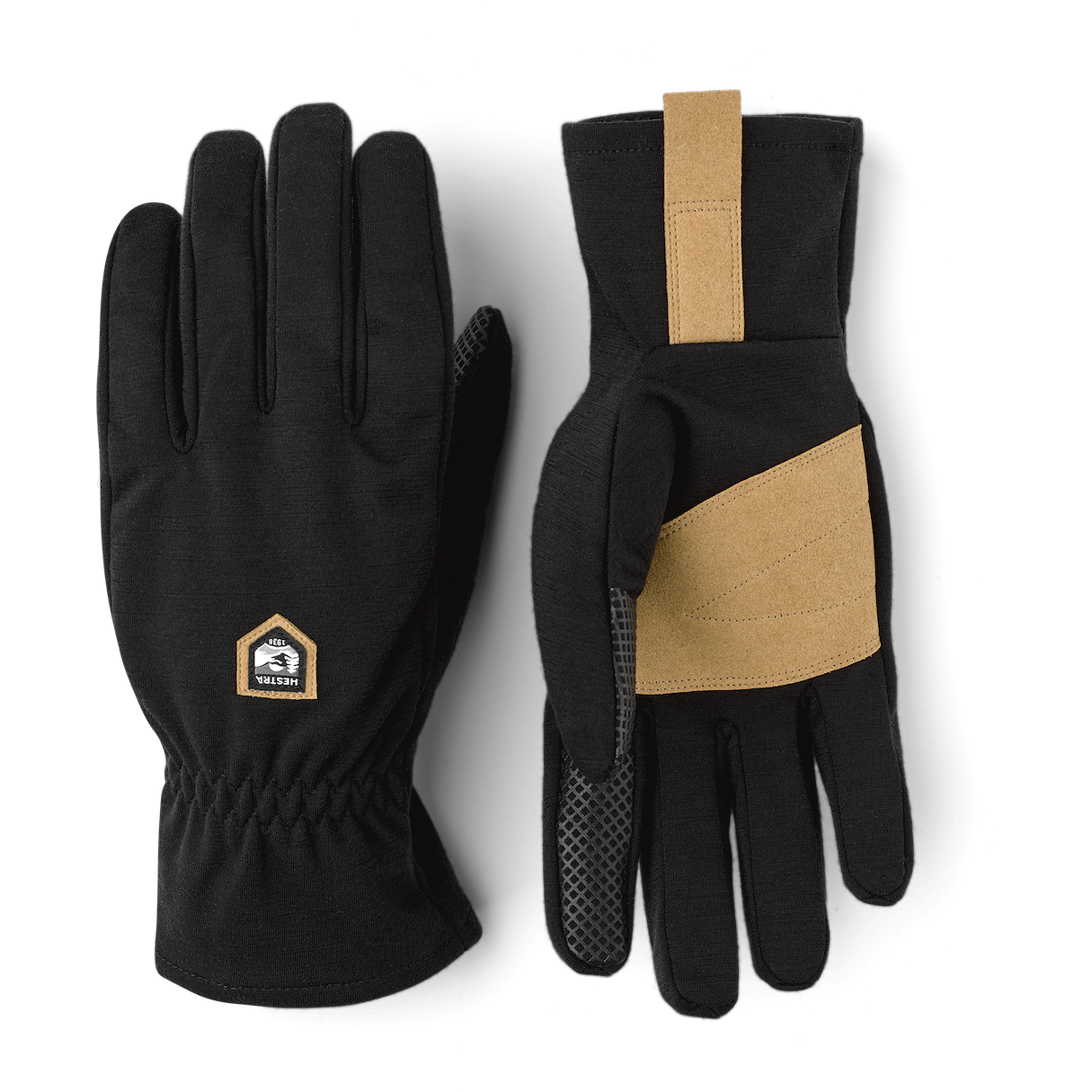 1 Merino Windwool Liner Gloves - 7 / Black