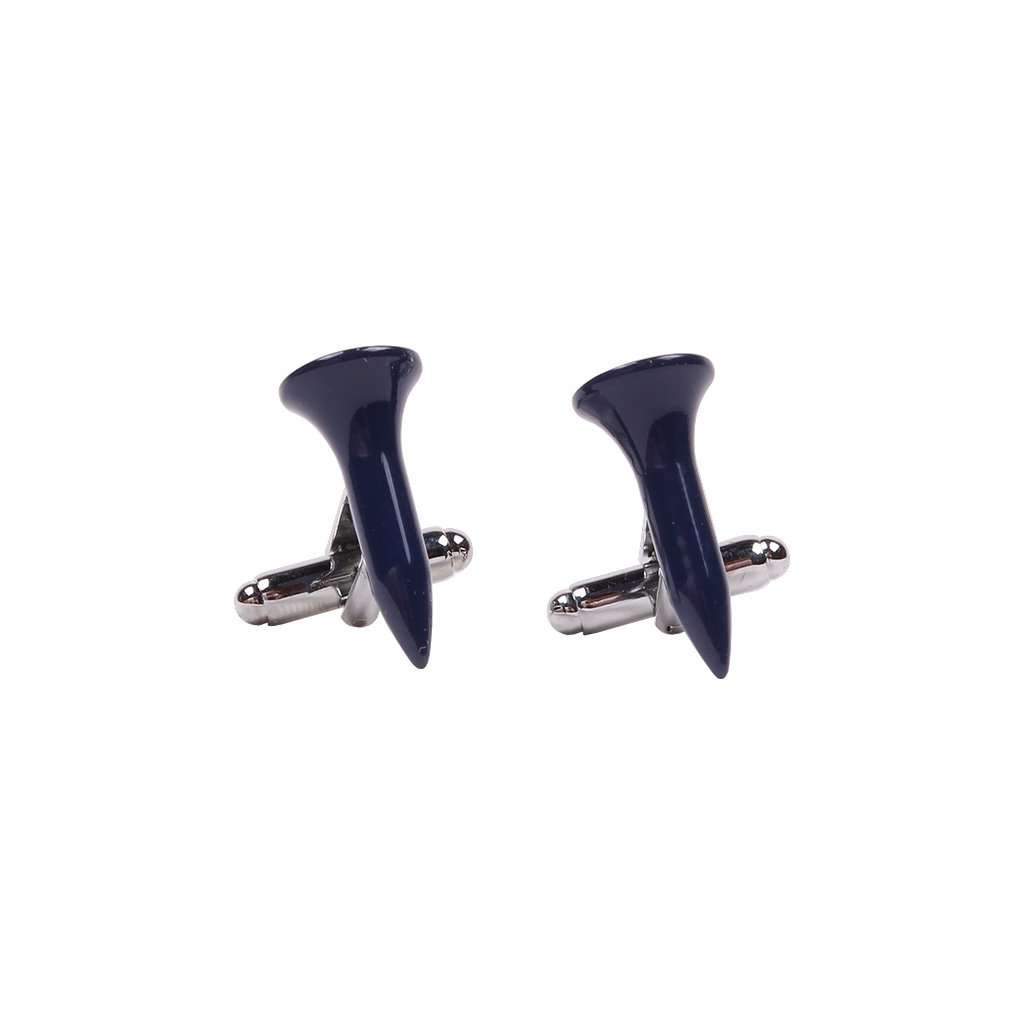 Golf Tee Cufflinks in Navy by CufflinksInc