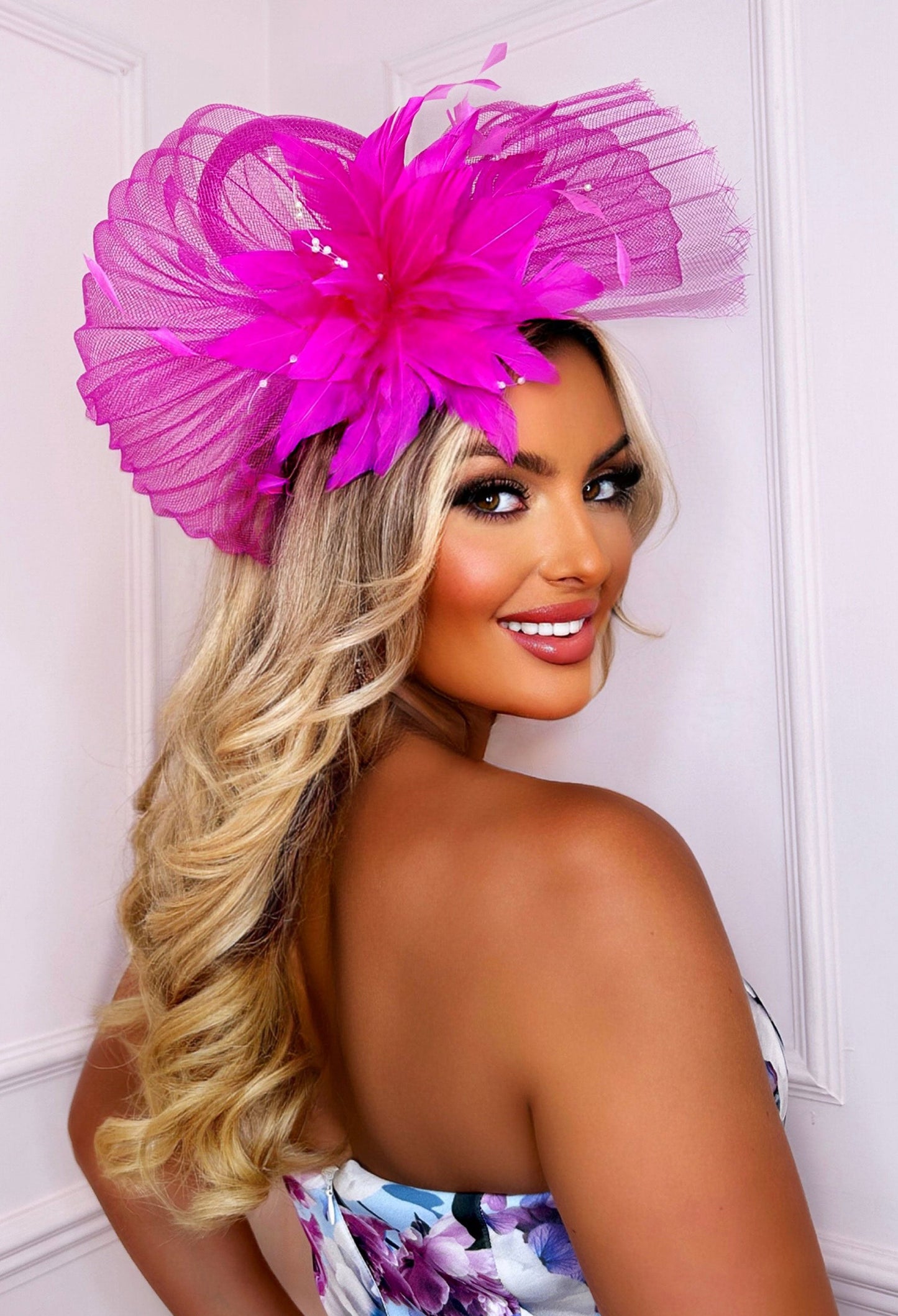 Know Your Worth Hot Pink Fascinator