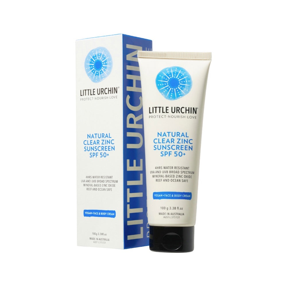 Little Urchin Natural Sunscreen Clear Zinc SPF 50+ 100g 100g