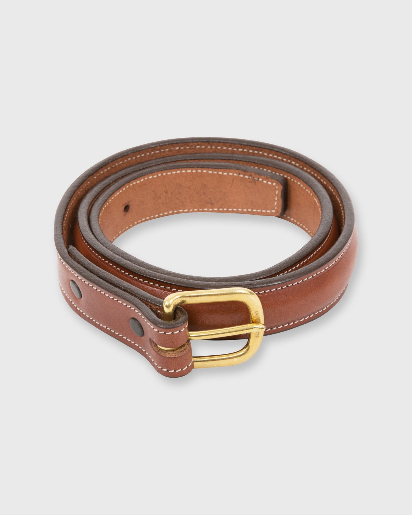 1" Bombay Stitch Belt in Oak Bridle