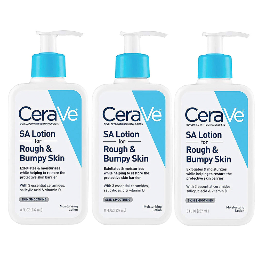 CeraVe SA Lotion for Rough & Bumpy Skin 8 Fl. oz/237ml – Vitamin D, Hyaluronic Acid, Salicylic Acid & Lactic Acid Lotion – The Original CeraVe Imported From USA