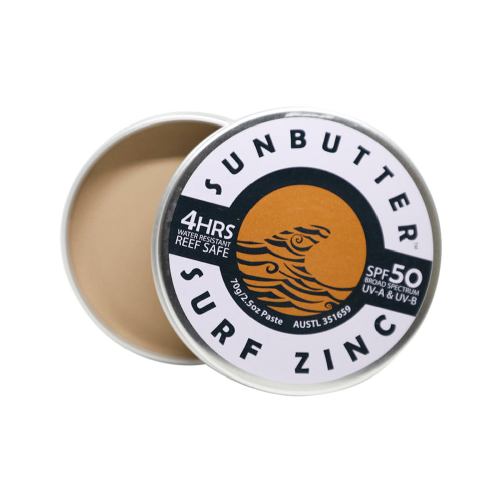 SunButter Skincare Sunscreen Surf Zinc Tan SPF 50 Tin 70g