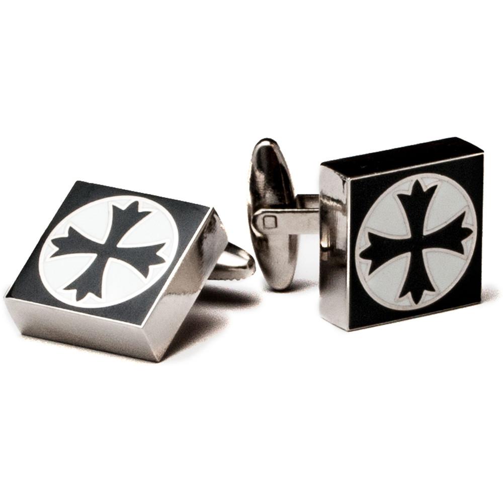 Black Cross Cufflinks by Rod Dyer for Acme Studio