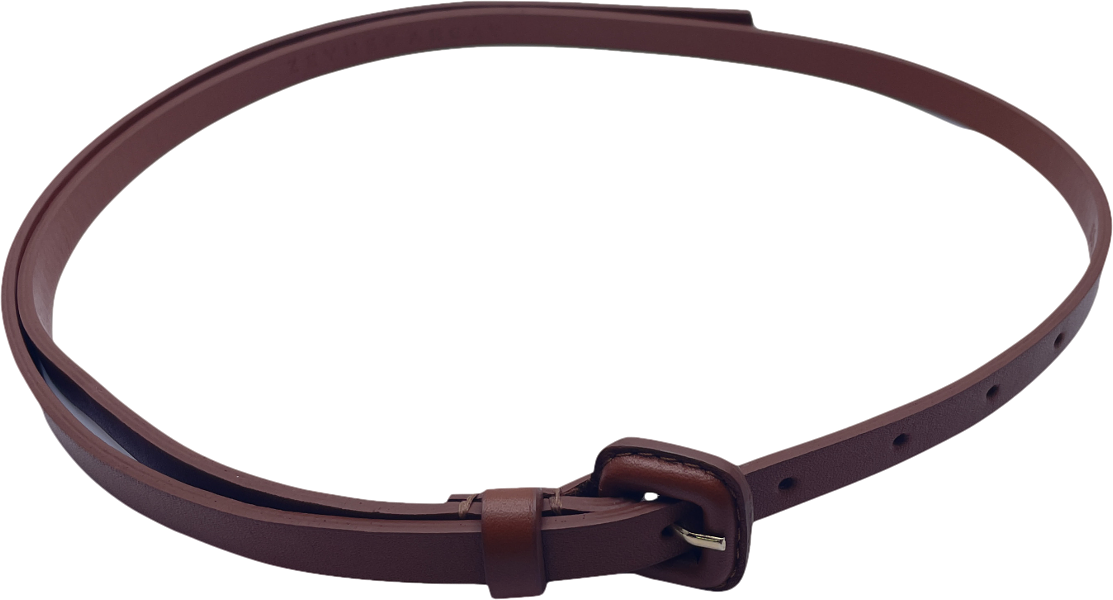 zeynep arcay Skinny Leather Belt In Brown UK S