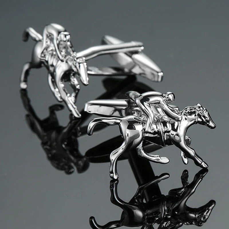 Silver Jockey Cufflinks