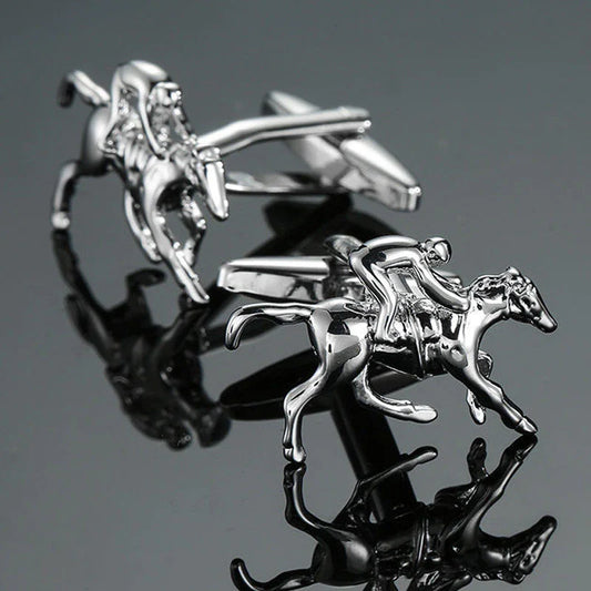 Silver Jockey Cufflinks