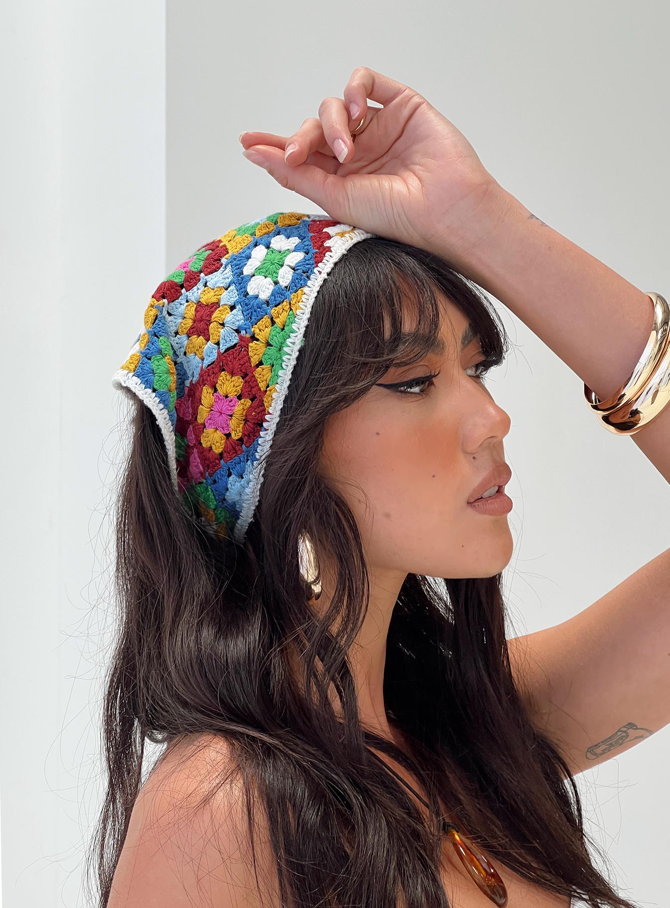 Purley Crochet Hair Scarf Multi