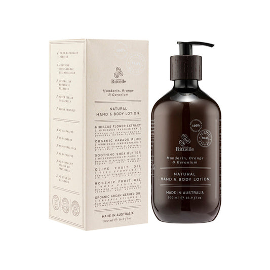 Urban Rituelle Mandarin, Orange & Geranium Natural Hand & Body Lotion 500ML