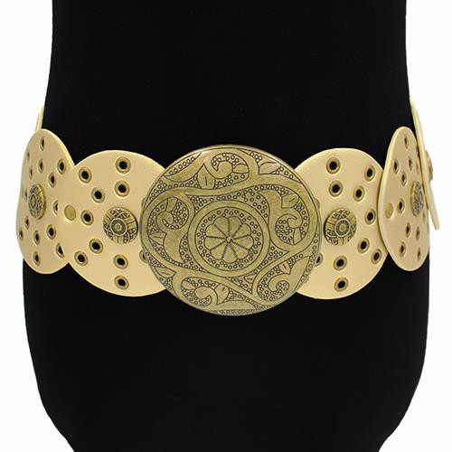 Stay Golden Boho Sun Engraved Waist Belt