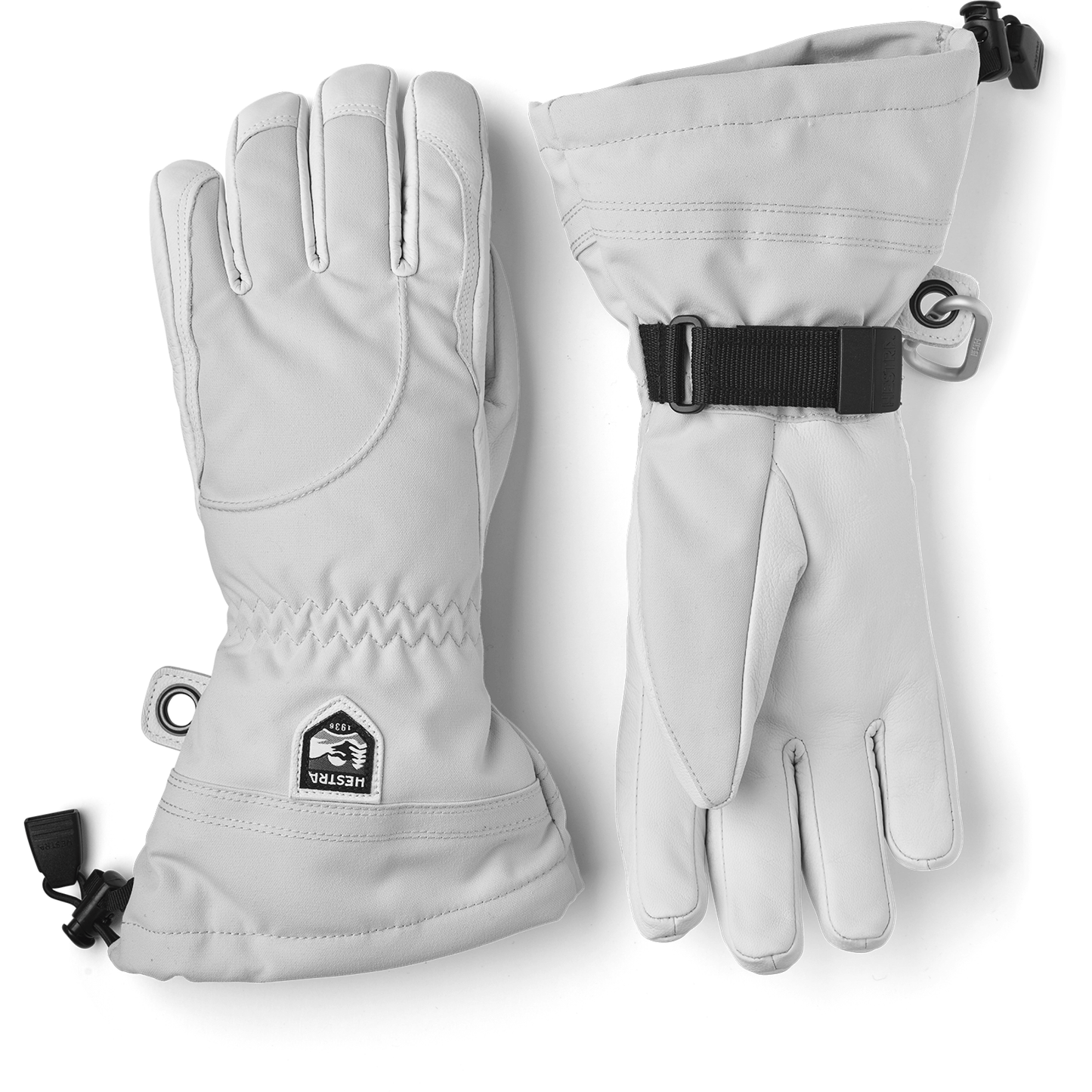 1 Womens Heli Ski Gloves  -  5 / Misty Gray/Off White