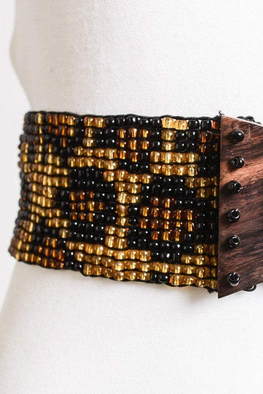 Animal Kingdom Leopard Print Beaded Belt