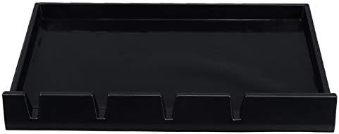 Lurrose Barber Clipper Tray Salon Clippers Organizer Razor Case Hair Trimmer Holder for Baber Shop Home (Black)