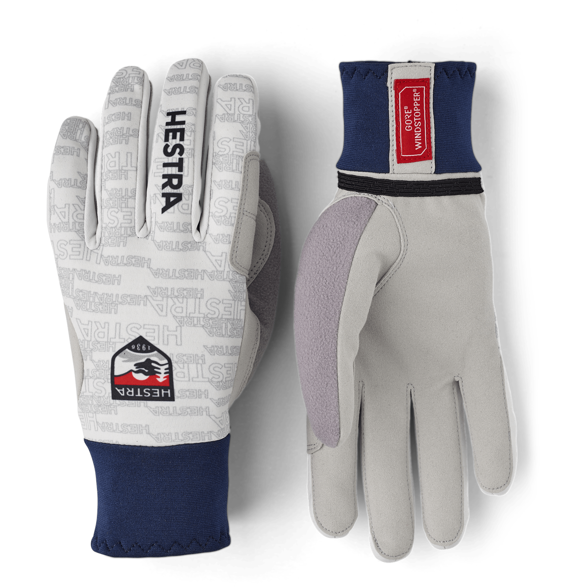 1 Windstopper Active Grip Gloves  -  5 / Off White Print