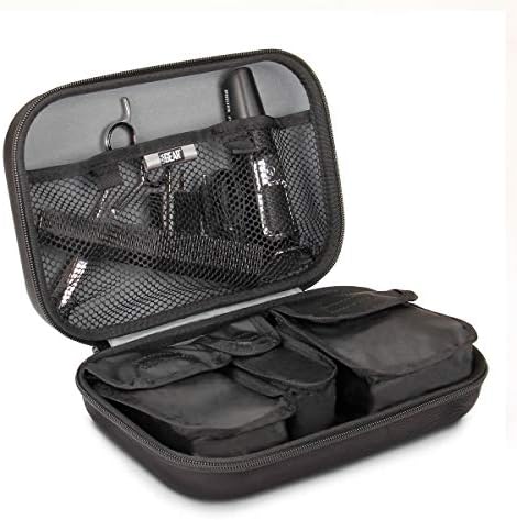 USA Gear 10 Inch Hard Shell Hair Clipper Case - Barber Clipper Case Compatible with Wahl Clippers, Surker Hair Clippers, Andis Trimmer, Oster Hair Trimmer, Philips Barber Clippers, and More - Black