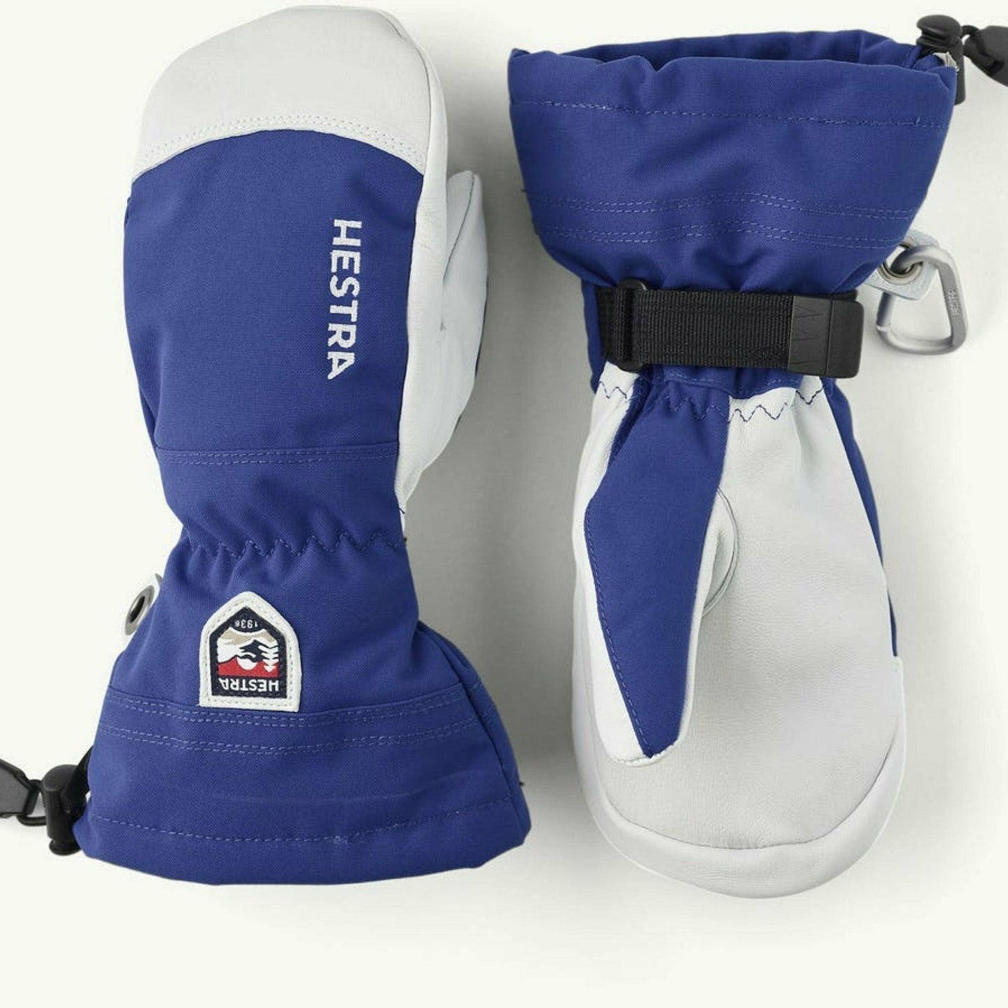 1 Junior Army Leather Heli Ski Mittens  -  3 / Royal Blue