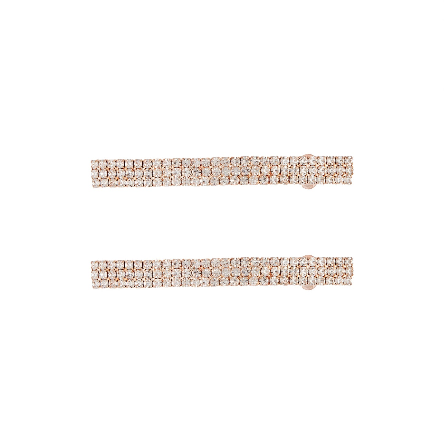 Rose Gold Double Diamante Barrette