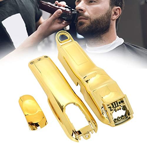 Hair Clipper Housing Cover, Hair Clipper Replacement Cover, Electric Hair Cutter Trimmer Cover Shell for WAHL 8418/8591 (gold)