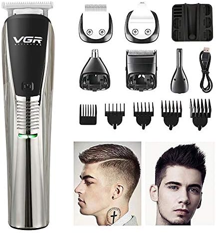 F.Lashes Haircut Kit for Men Clippers for Hair Cutting Professional Beard Trimmer Kit with USB Charging Rechargeable Low-Noise Household Haircut Machine for Mens, Kids and Baby