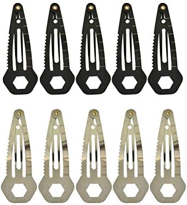 VinBee Self Defence Hair Clips For Women, Multi-Functional Hair Barrettes Mini Pins Stainless Steel, Self-Defense EDC Survival Kit-10 Pack