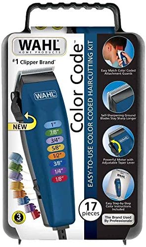 Color Code 17 Piece Hair Cutting Kit w/Case | Model 79424-200 | Easy match color coded guide combs