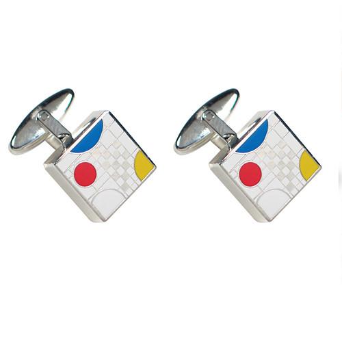 Playhouse White Cufflinks by Frank Lloyd Wright for Acme Studio
