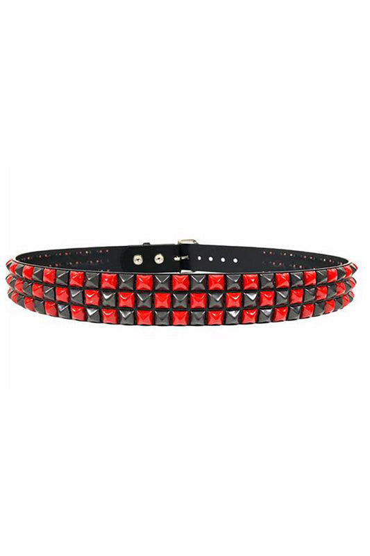 Not Dead Yet Checkered Belt [RED/BLACK]