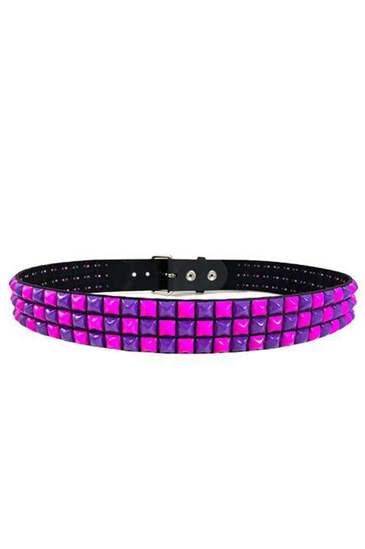 Scenecore Checkered Belt [PINK/PURPLE]