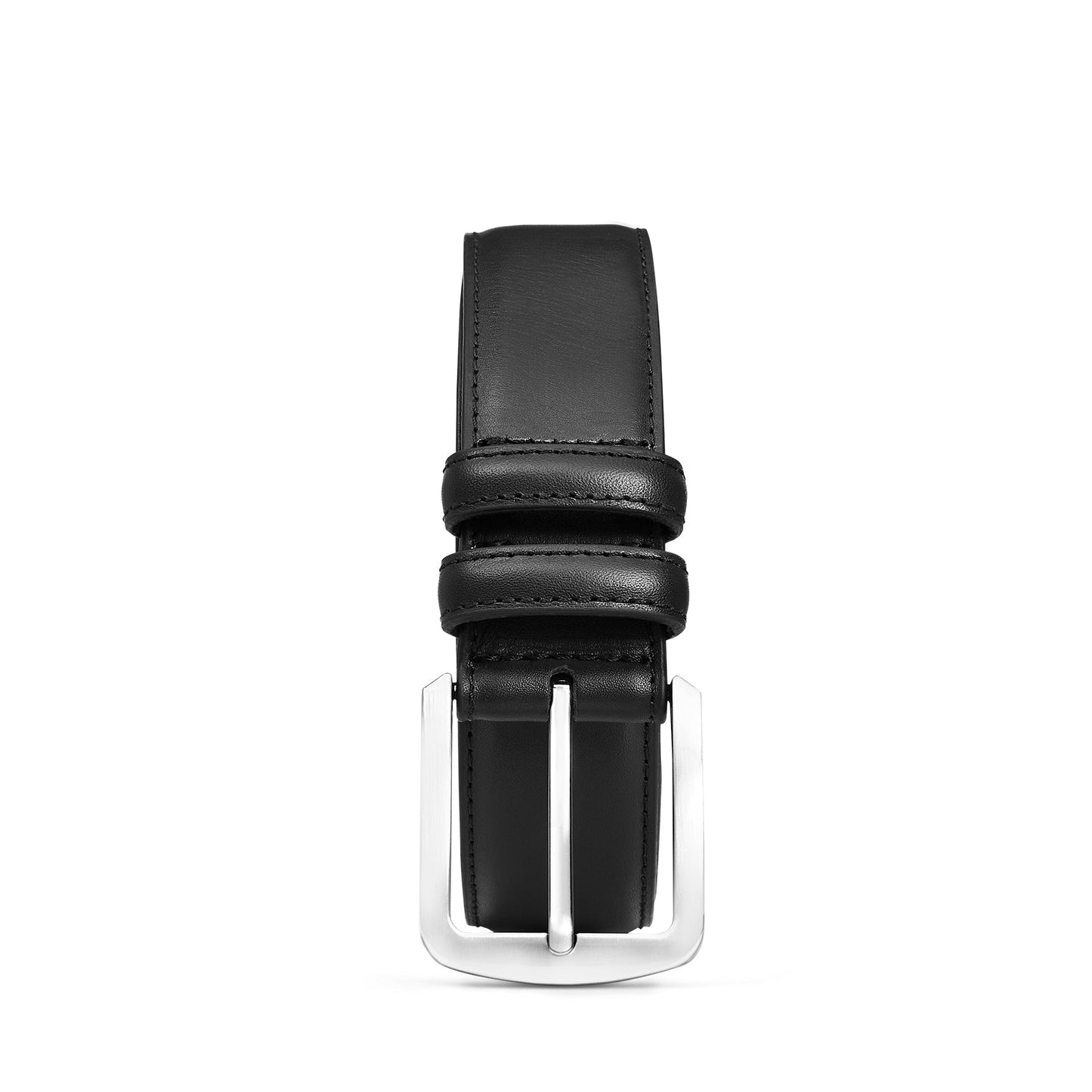 Men's Black Leather Belt - Mitchell