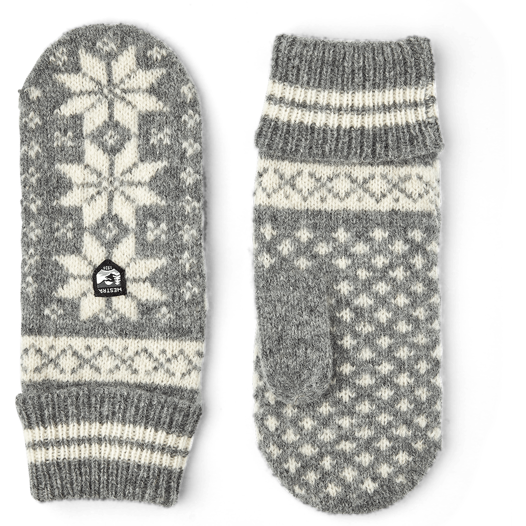 1 Isvik Mittens  -  6 / Gray/Off White