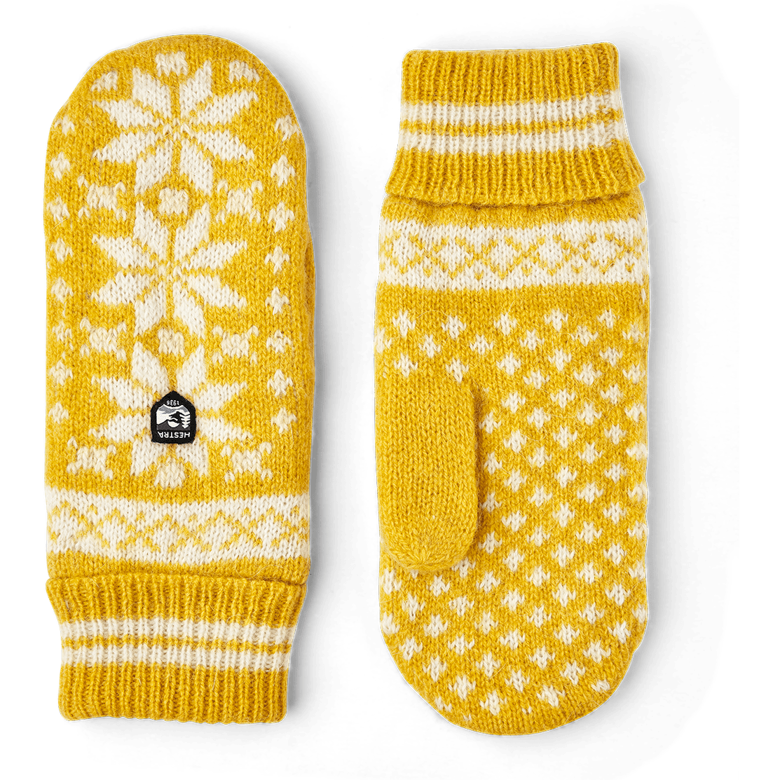 1 Isvik Mittens  -  6 / Mustard/Off White