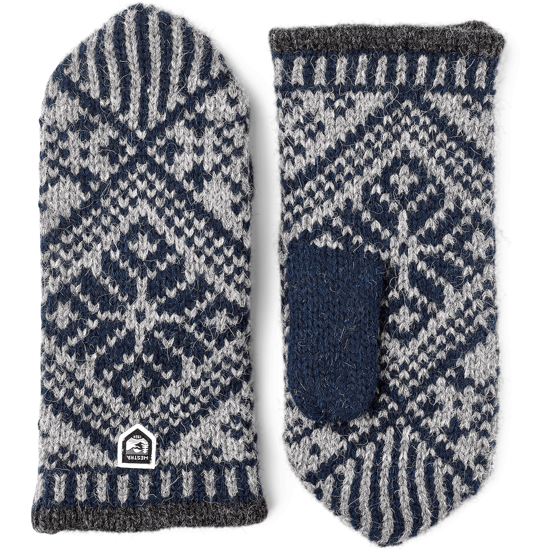 1 Nordic Wool Mittens  -  6 / Navy/Gray
