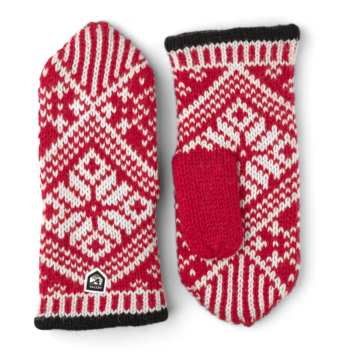 1 Nordic Wool Mittens  -  6 / Red/Off White