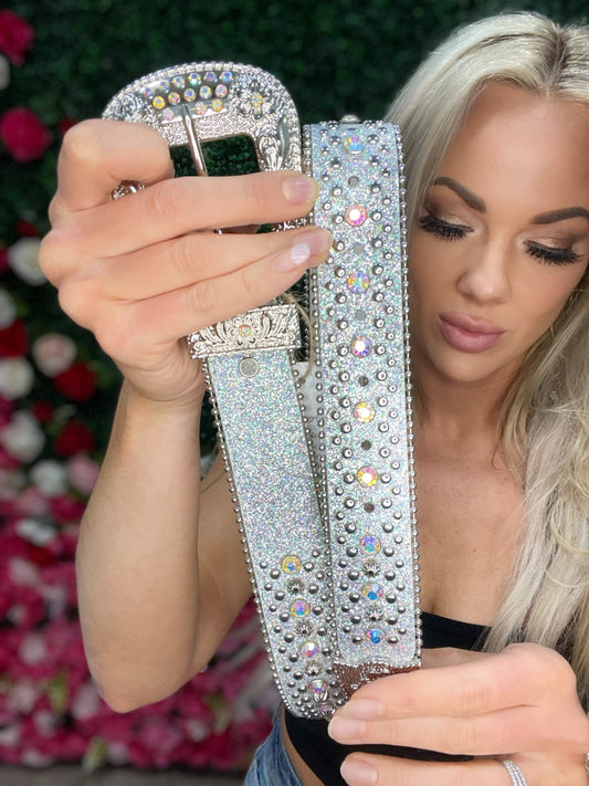 Rhinestone Glitter Belt, Various Sizes