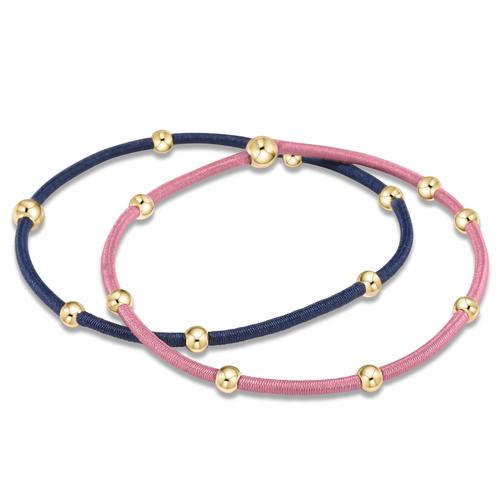 "E"ssentials Bracelet Stack Set in Dusty Rose