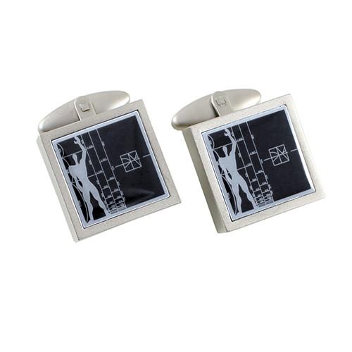 Le Modulor/Figure Cufflinks by Le Corbusier for Acme Studio