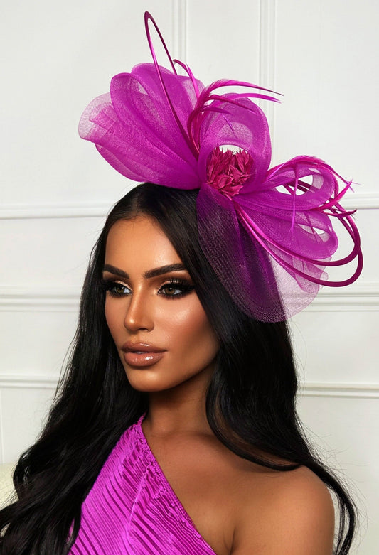 Send The Roses Hot Pink Fascinator