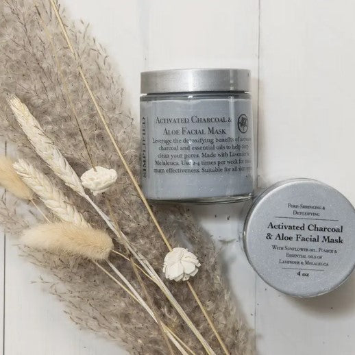 Aloe Vera & Charcoal Facial Mask, 4oz