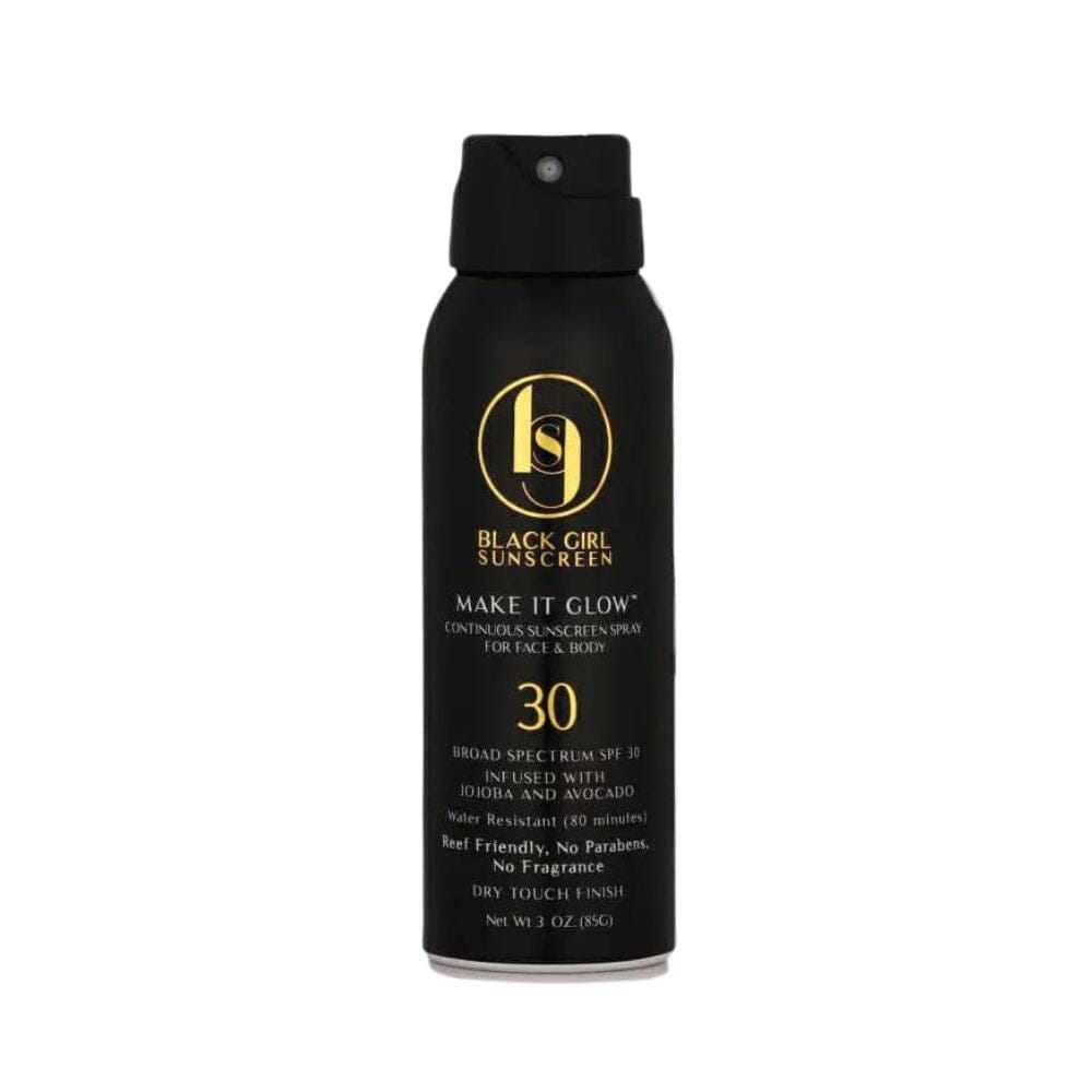 Black Girl Sunscreen Make It Glow™ Sunscreen Spray SPF 30 Sunscreen Black Girl Sunscreen 3 oz. Shop at Exclusive Beauty Club