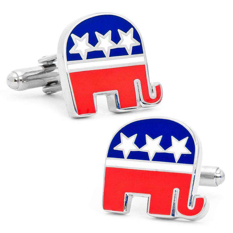 Republican Elephant Cufflinks by CufflinksInc
